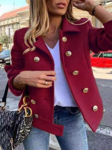 Drune - Kurze Designer-Jacke mit goldenen Knöpfen