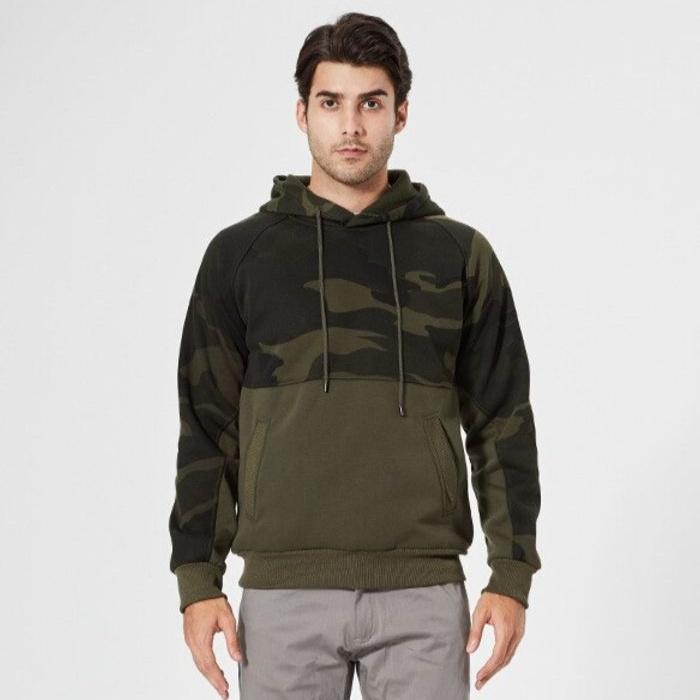 Drune | Modischer Camouflage Kapuzenpullover