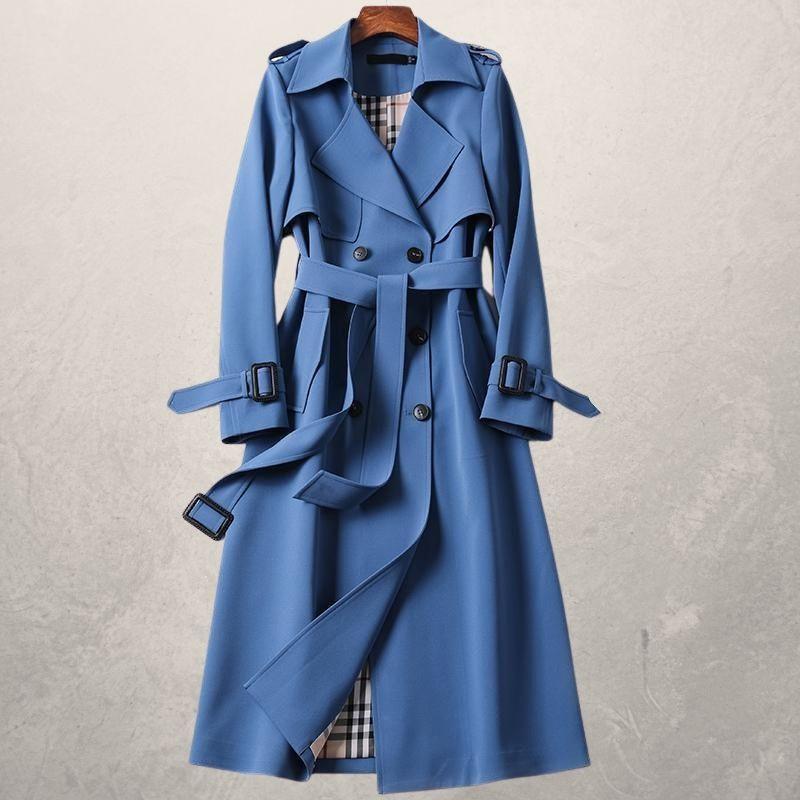 Drune | Trenchcoat Doppelreiher Taillengürtel Sturmklappe Verstellbare Bündchen