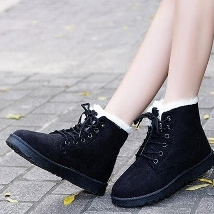 Drune | Stiefeletten Wildlederlook Warm Gefüttert Schnürung Gummisohle