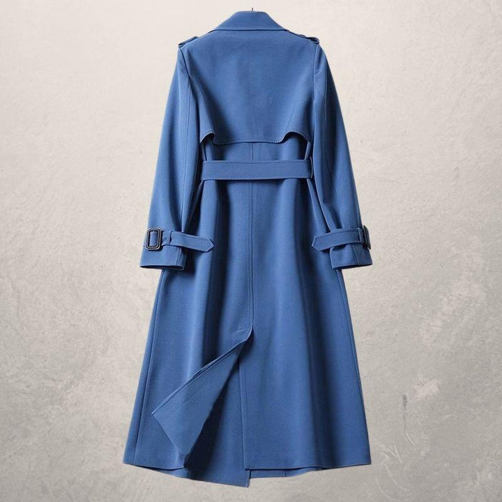 Drune | Trenchcoat Doppelreiher Taillengürtel Sturmklappe Verstellbare Bündchen