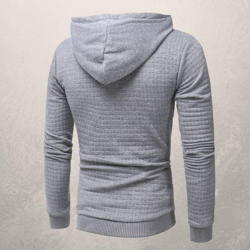 Drune | Slim Fit Kapuzenpullover Korbmuster Strick Kapuzenpullover