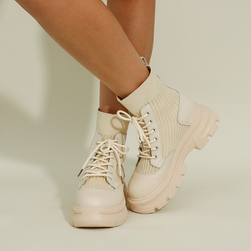 Drune | Stylische Lederstiefel Mit Schnürsenkeln