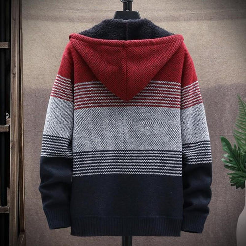 Drune | Strick Kapuzenpullover Reißverschluss Bequem Ribbed Bündchen Und Saum