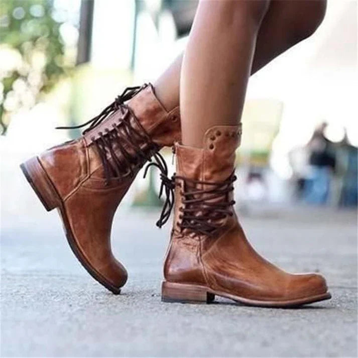 Drune | stylische lederstiefel mit schnürsenkeln