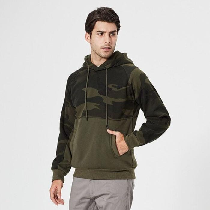 Drune | Modischer Camouflage Kapuzenpullover