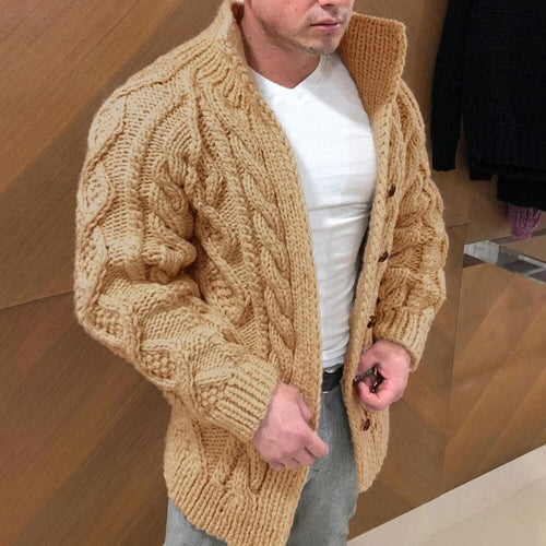 Drune | Modischer Strickjacke Mit Hohem Kragen