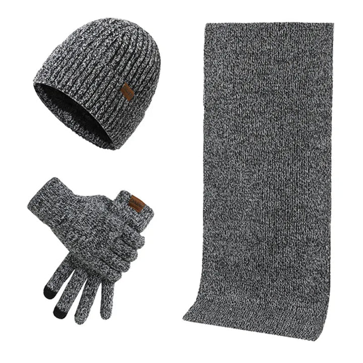 Drune - Lässiges Winterset mit Mütze, Schal und Handschuhen für Männer