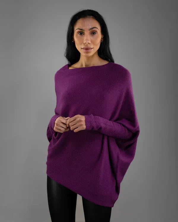 Drune | Asymmetrischer Damenpullover mit eleganter Drapierung