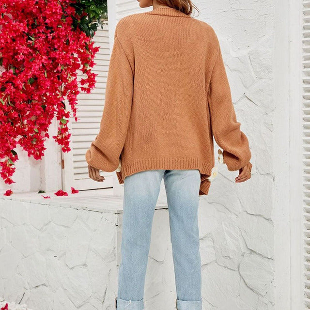 Drune | Strickjacke mit 3d Blumendekoration