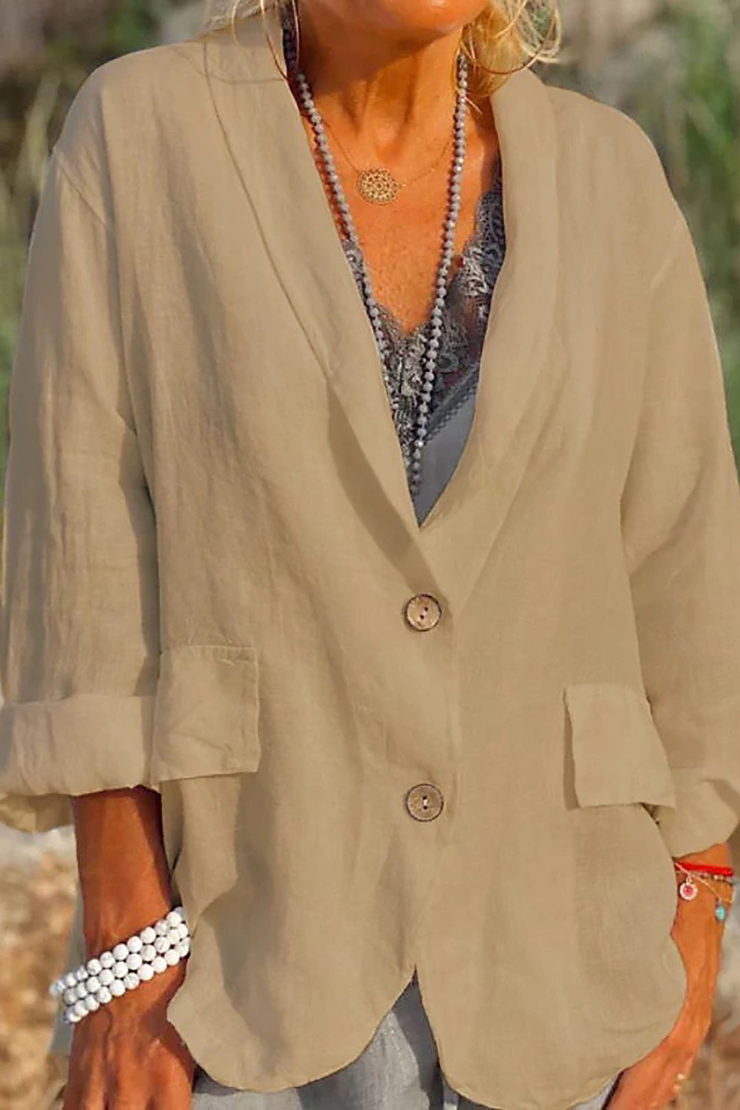 Drune | Luftige Jacke mit Knopfleiste