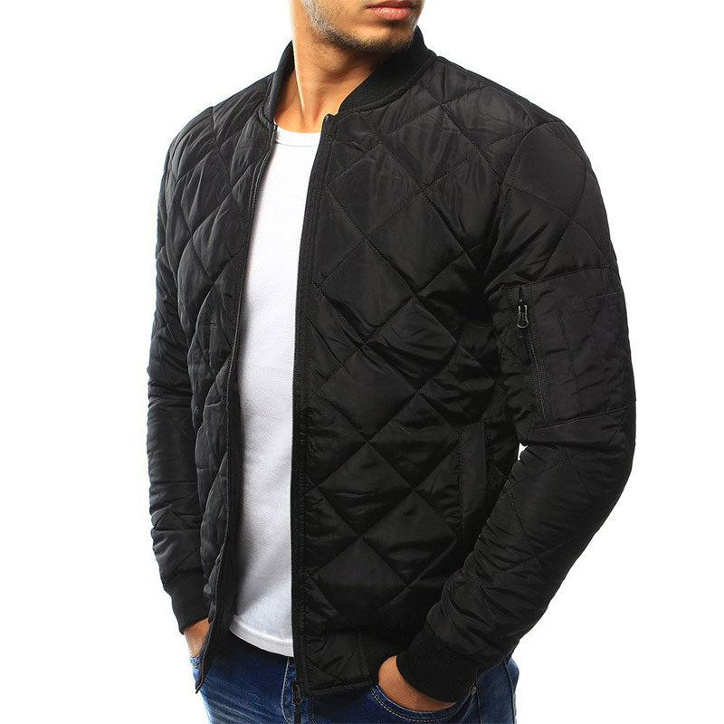Drune | Herren Bomber Steppjacke - Reißverschluss vorne & Taschen an den Ärmeln