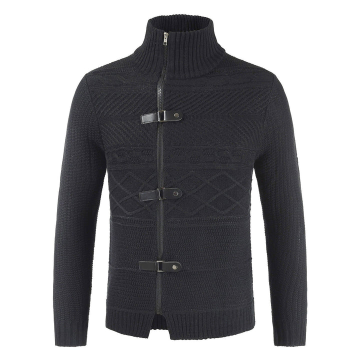 Drune | Rollkragenpullover mit stylischem Reißverschluss und Knopfverschluss