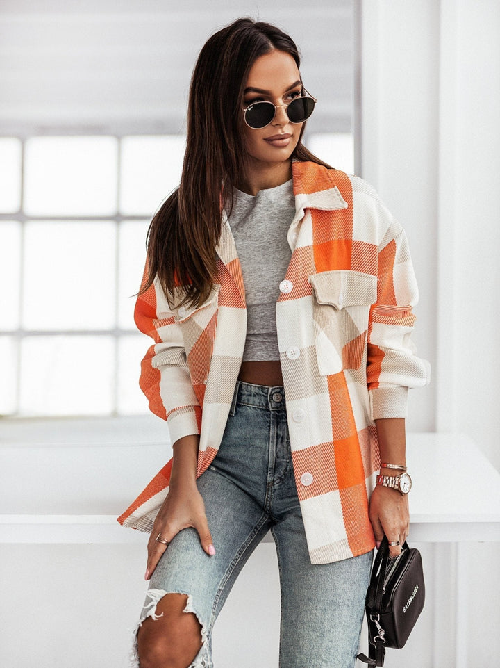 Drune | Karo Shacket - Polyester-Mischung - Auffällig und Trendy