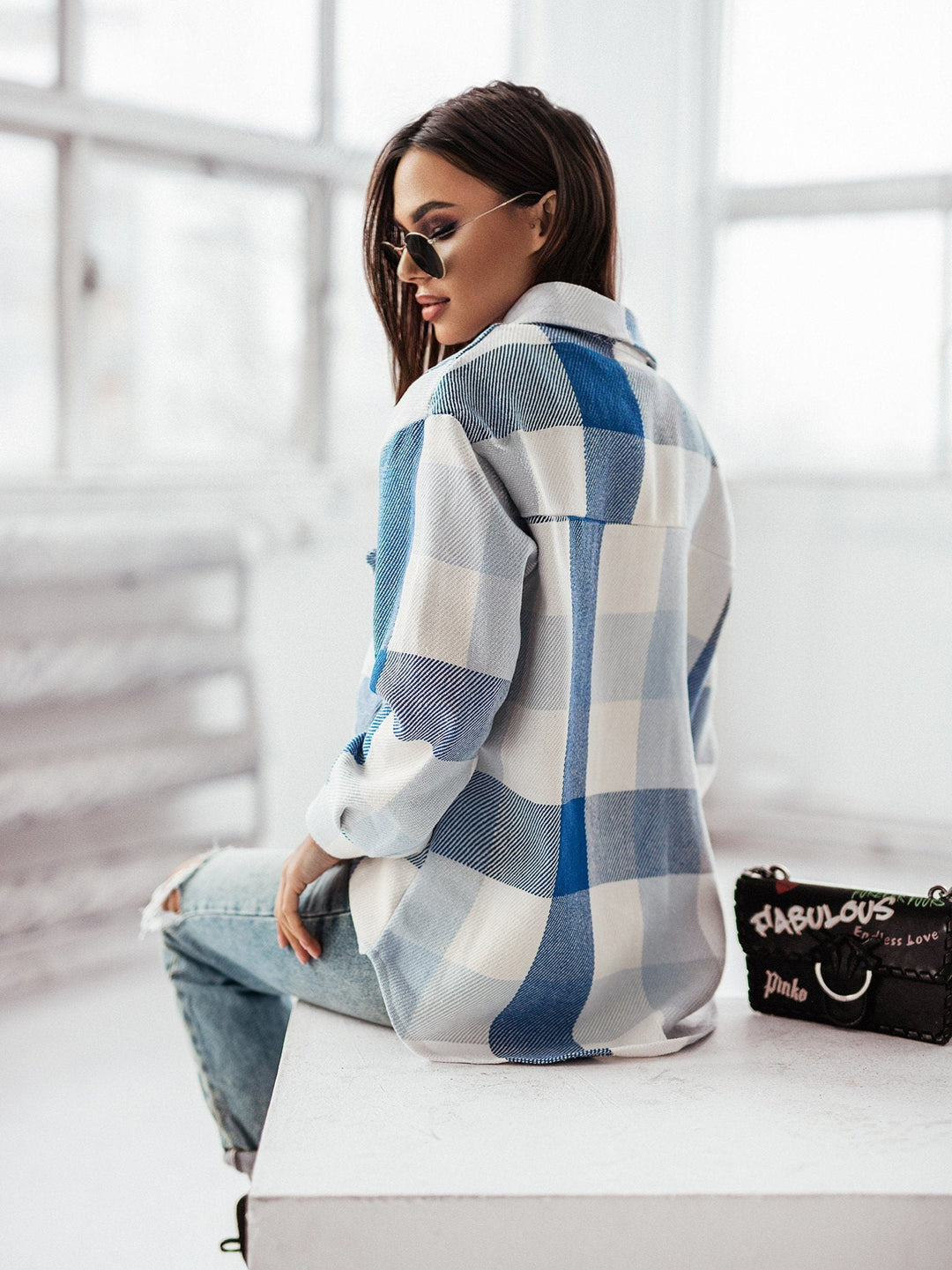 Drune | Karo Shacket - Polyester-Mischung - Auffällig und Trendy