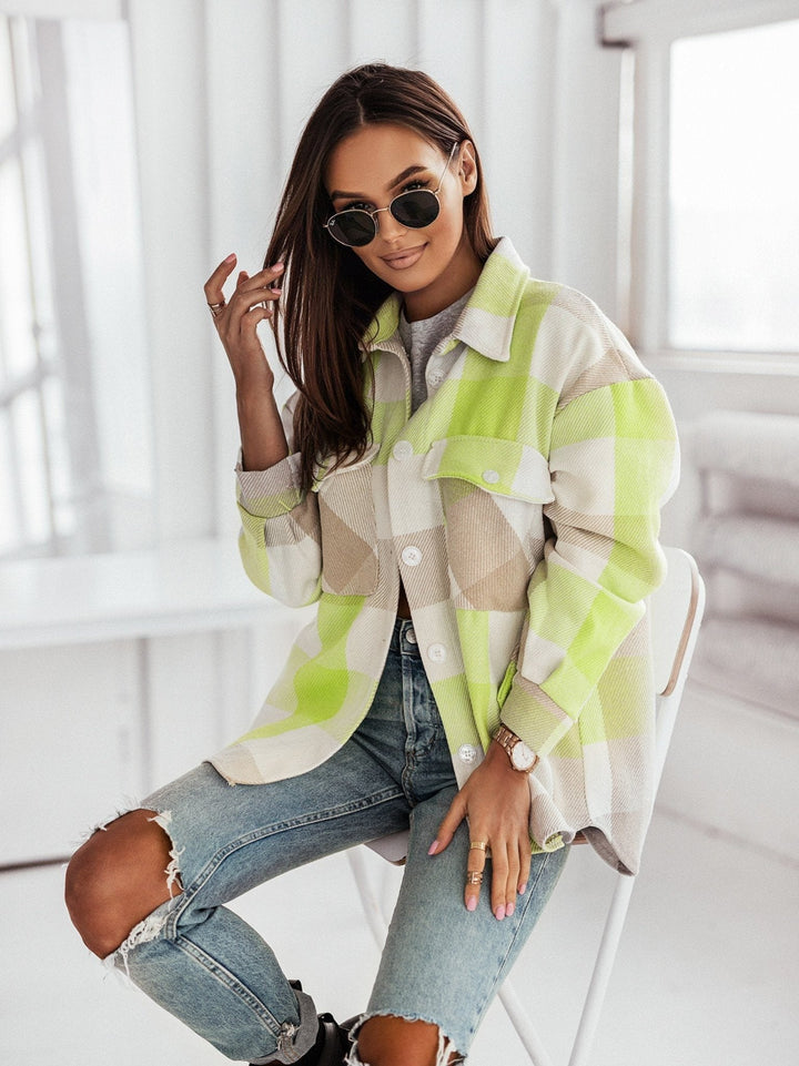Drune | Karo Shacket - Polyester-Mischung - Auffällig und Trendy
