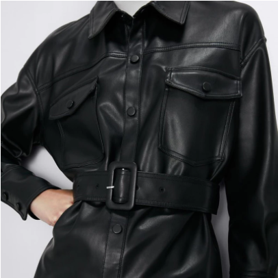 Drune | Mittellange Lederjacke Mit Gürtel Für Damen - Perfekt für Drune | Days