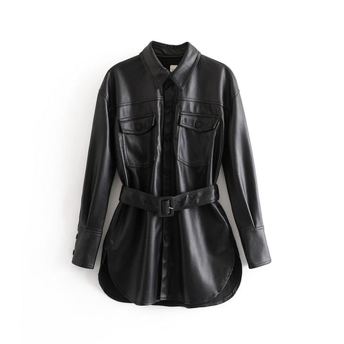 Drune | Mittellange Lederjacke Mit Gürtel Für Damen - Perfekt für Drune | Days