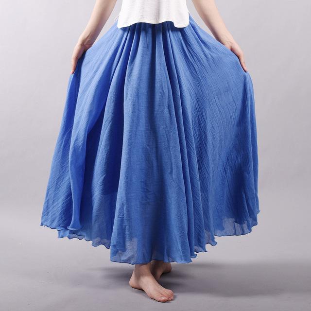 Drune | Lässig fallender Boho Maxi Rock für Damen