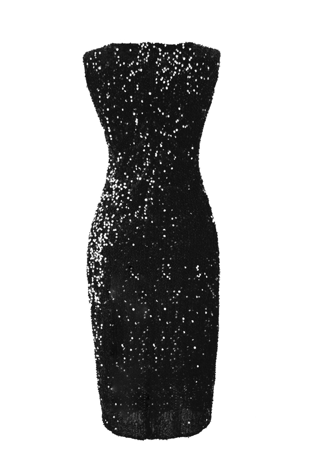 Damen Elegantes Party-Kleid mit glitzerndem Paillettenbesatz und hohem Schlitz Drune