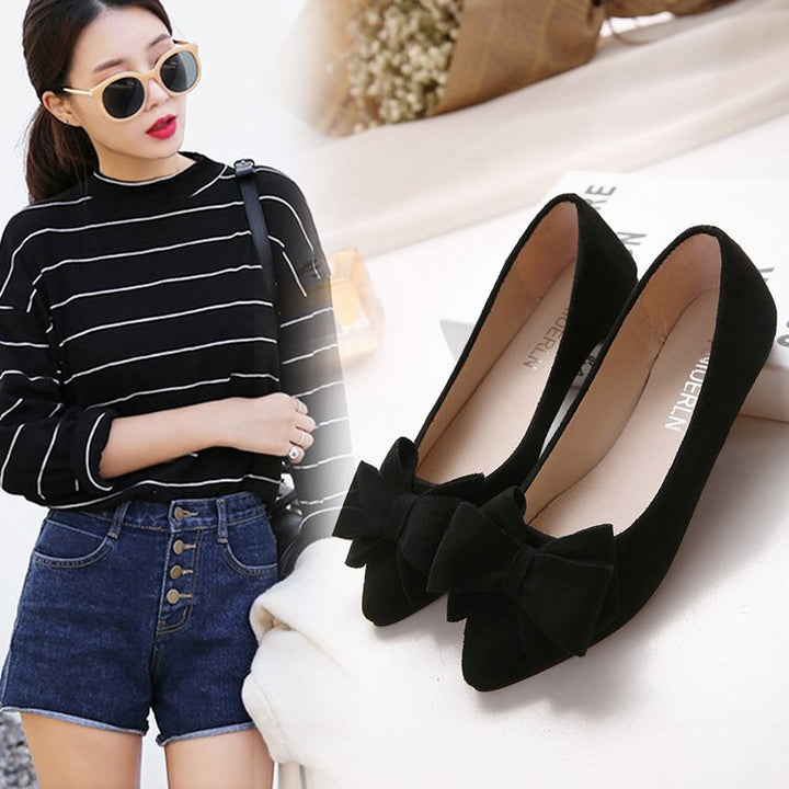 Damen Ballerinas mit elegantem Schleifen-Design und weichem Obermaterial Drune