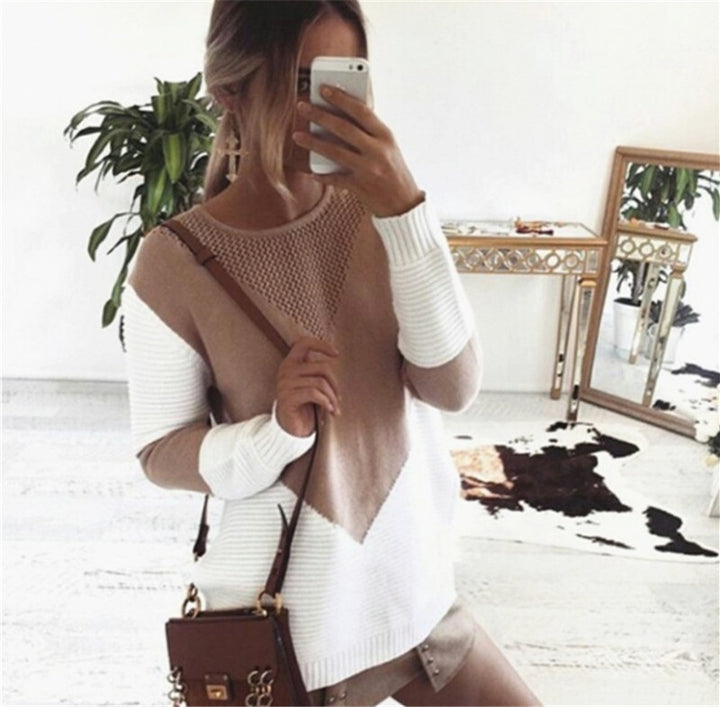 Damen Modischer Strickpullover mit strukturiertem Design und lässigem Schnitt Drune