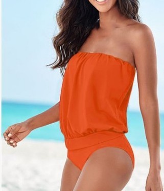 Damen Bandeau Badeanzug Drune