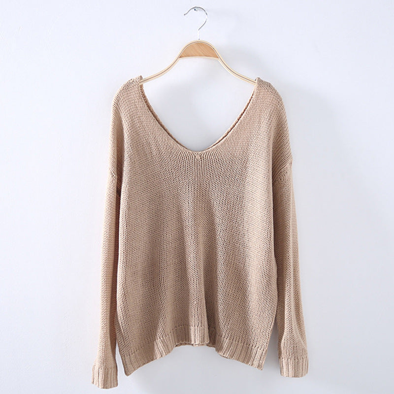 Damen Grobstrickpullover mit off-shoulder Ausschnitt und lässigem Schnitt Drune