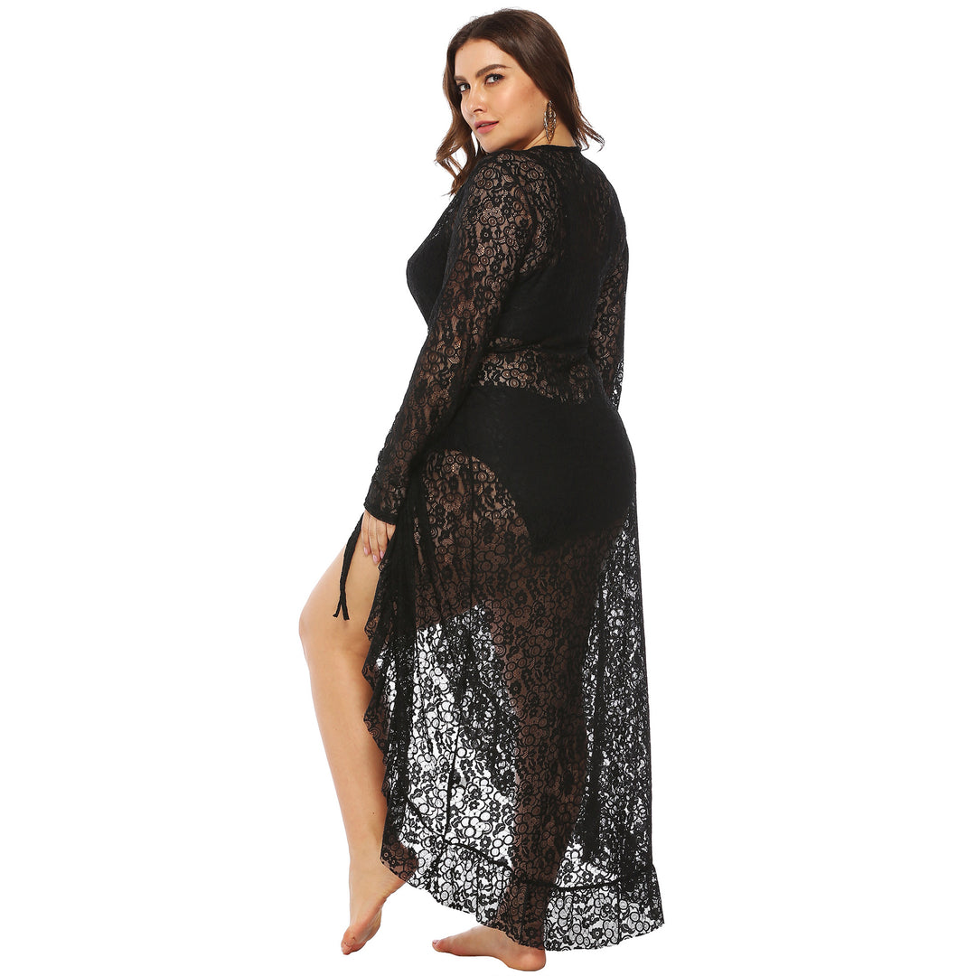 Damen eleganter Spitzen-Strandüberwurf Drune