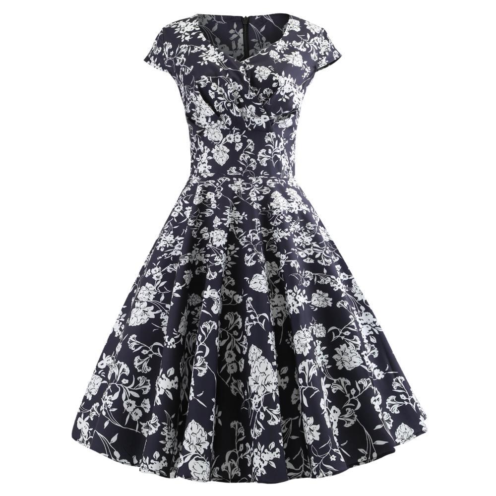 Damen Wickelkleid mit elegantem floralem Design und schmeichelndem Schnitt Drune