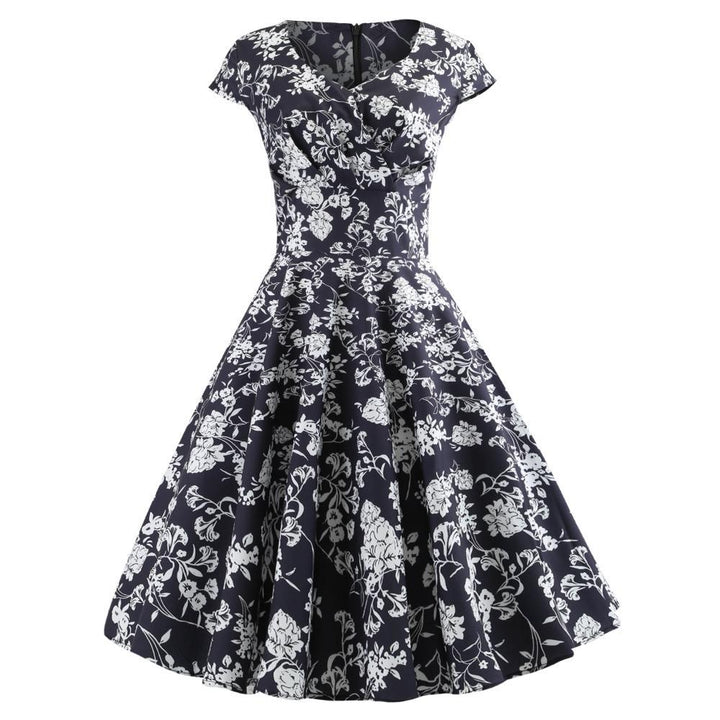 Damen Wickelkleid mit elegantem floralem Design und schmeichelndem Schnitt Drune