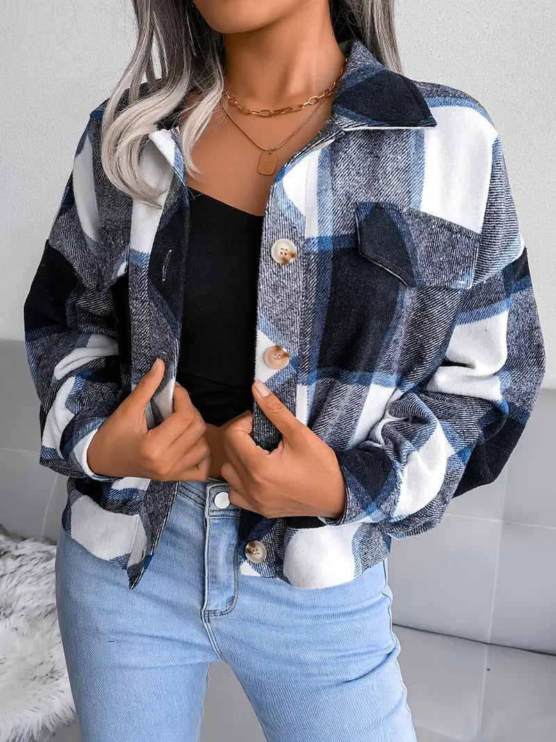 Drune | Karierte Flanelljacke - Kurzschnitt