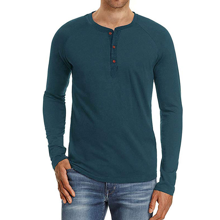 Herren Langarmshirt mit Knopfleiste Drune