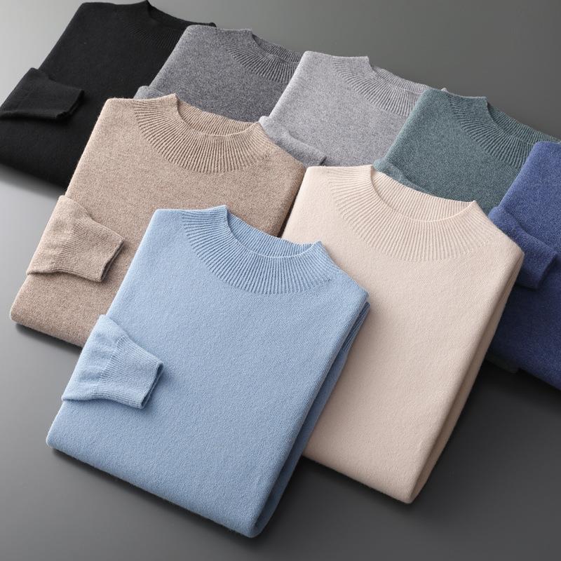 Drune | Luxuriöser Herrenpullover mit halbem Kragen