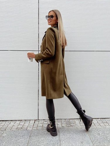Drune | Geknöpfter Wollmischmantel - Schmaler Schnitt - Elegant & Warm