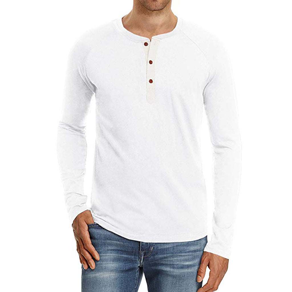Herren Langarmshirt mit Knopfleiste Drune