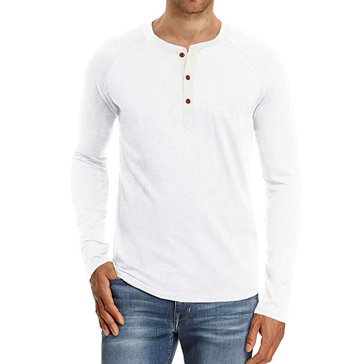 Herren Langarmshirt mit Knopfleiste Drune