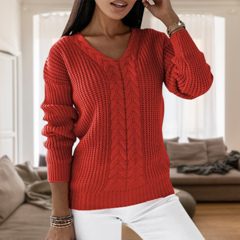 Drune | Fashionable V-neck knit sweater