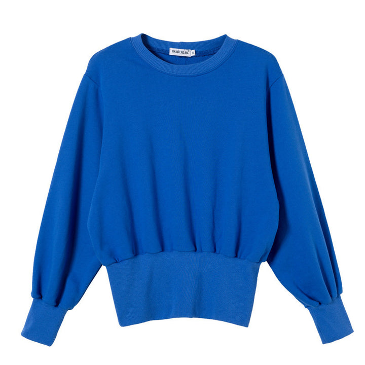 Damen lässiger Oversized-Pullover mit ballonförmigen Ärmeln Drune