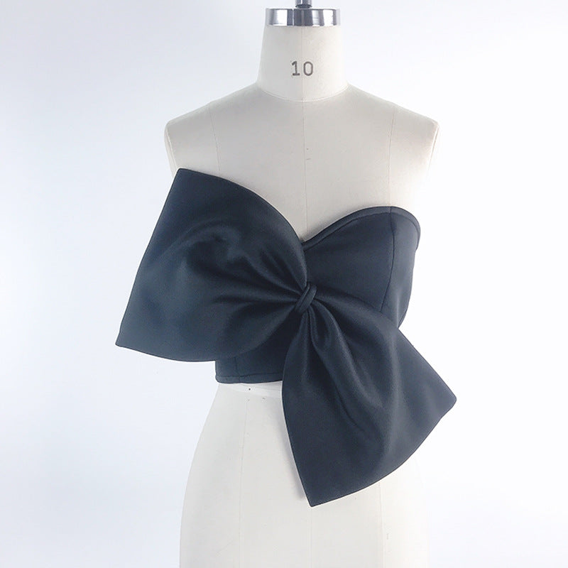 Damen Crop-Top mit voluminösem Schleifen-Design Drune