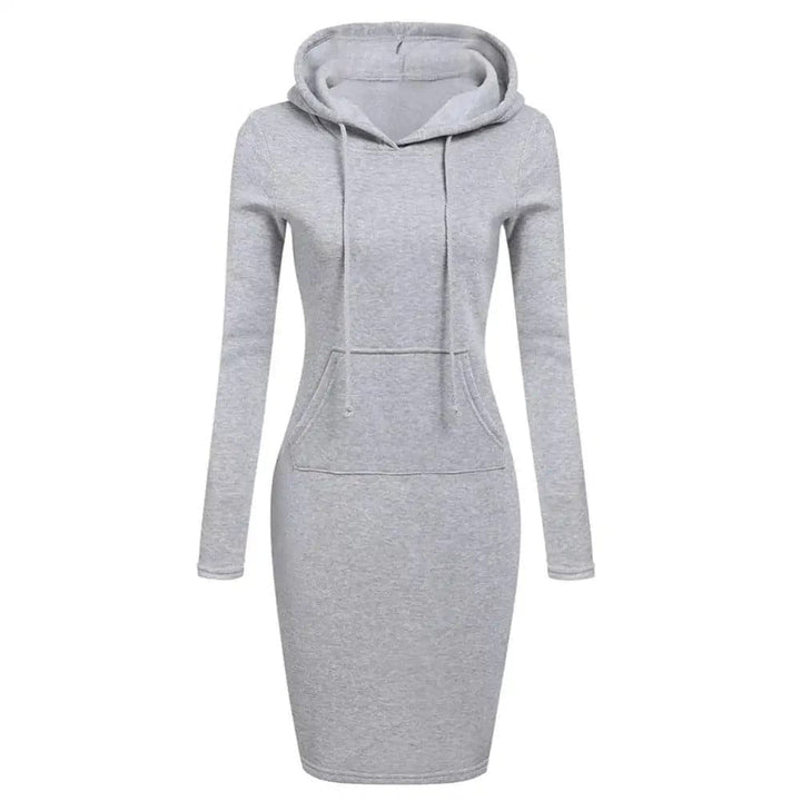 Drune | Casual Herbst Sweatkleid mit Kapuze und Kordelzug für Frauen