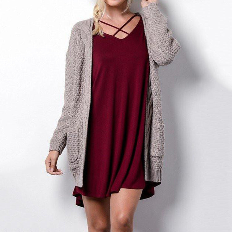 Damen Strickcardigan mit gemütlicher Oversized-Passform und Taschen Drune