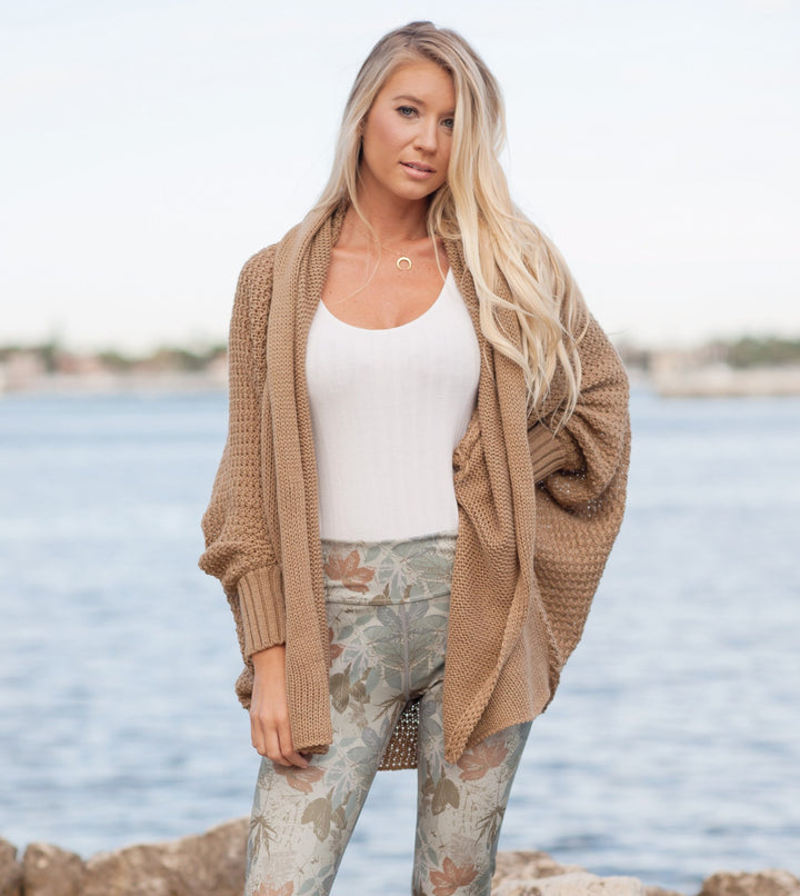 Damen Strickovergröße Cardigan mit Rippstruktur und lässigem Schnitt Drune