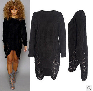 Damen Strickkleid mit auffälligen Cut-Outs und lässigem Schnitt Drune