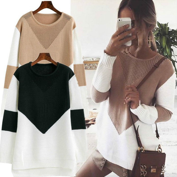 Damen Strickpullover mit strukturiertem Oberteil und modernem Schnitt Drune