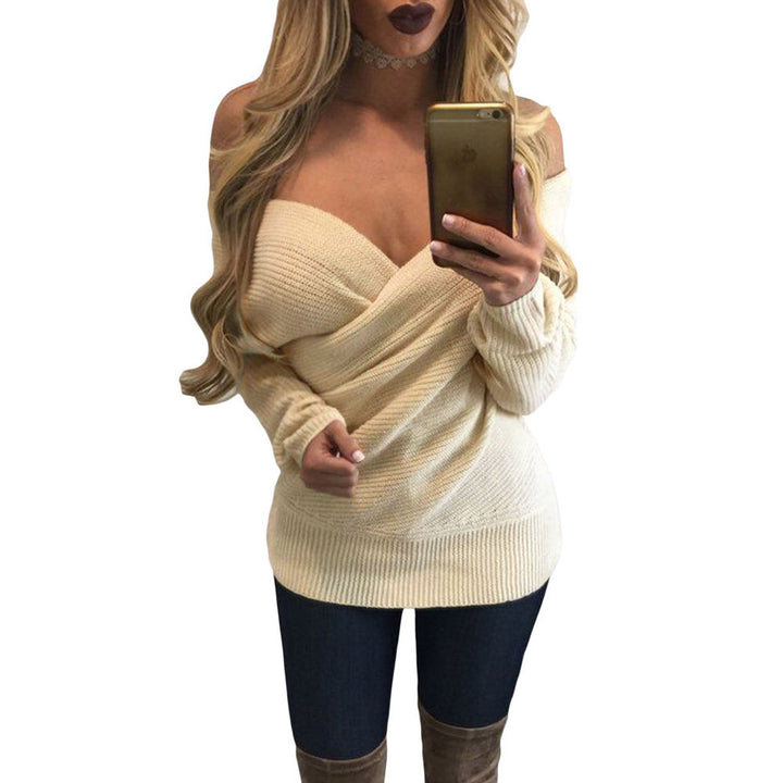 Damen Wickelkleid mit tiefem V-Ausschnitt und strukturiertem Stoff Drune