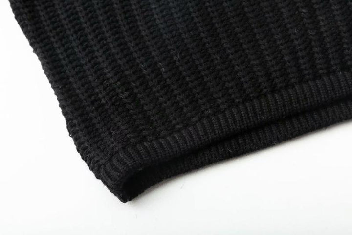 Damen trendiger Strickpullover mit ausgefallenen Fransenärmeln Drune