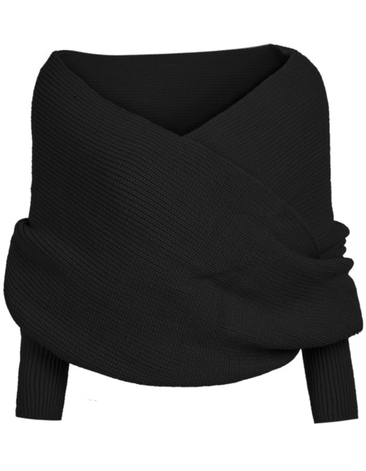 Damen weich gestrickter Schal mit modischem Knoten-Design Drune