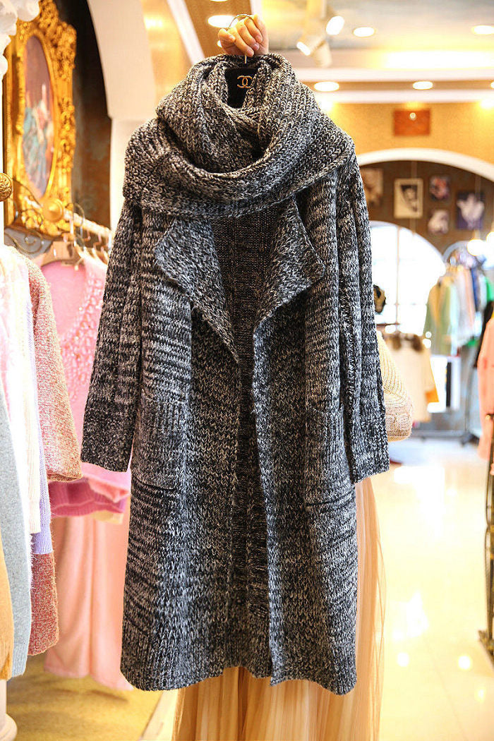 Damen Strickmantel mit oversized Schnitt und lässigen Taschen Drune