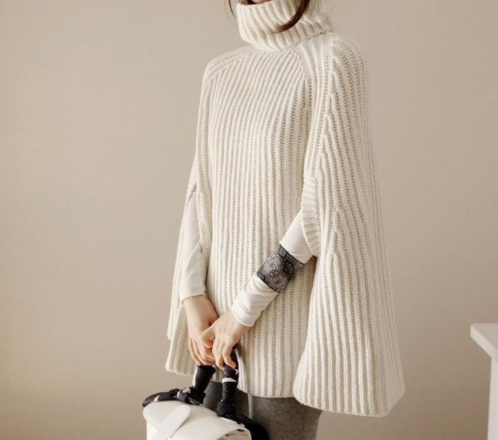 Damen Pullover mit Kapuzen und weiten Ärmeln Drune